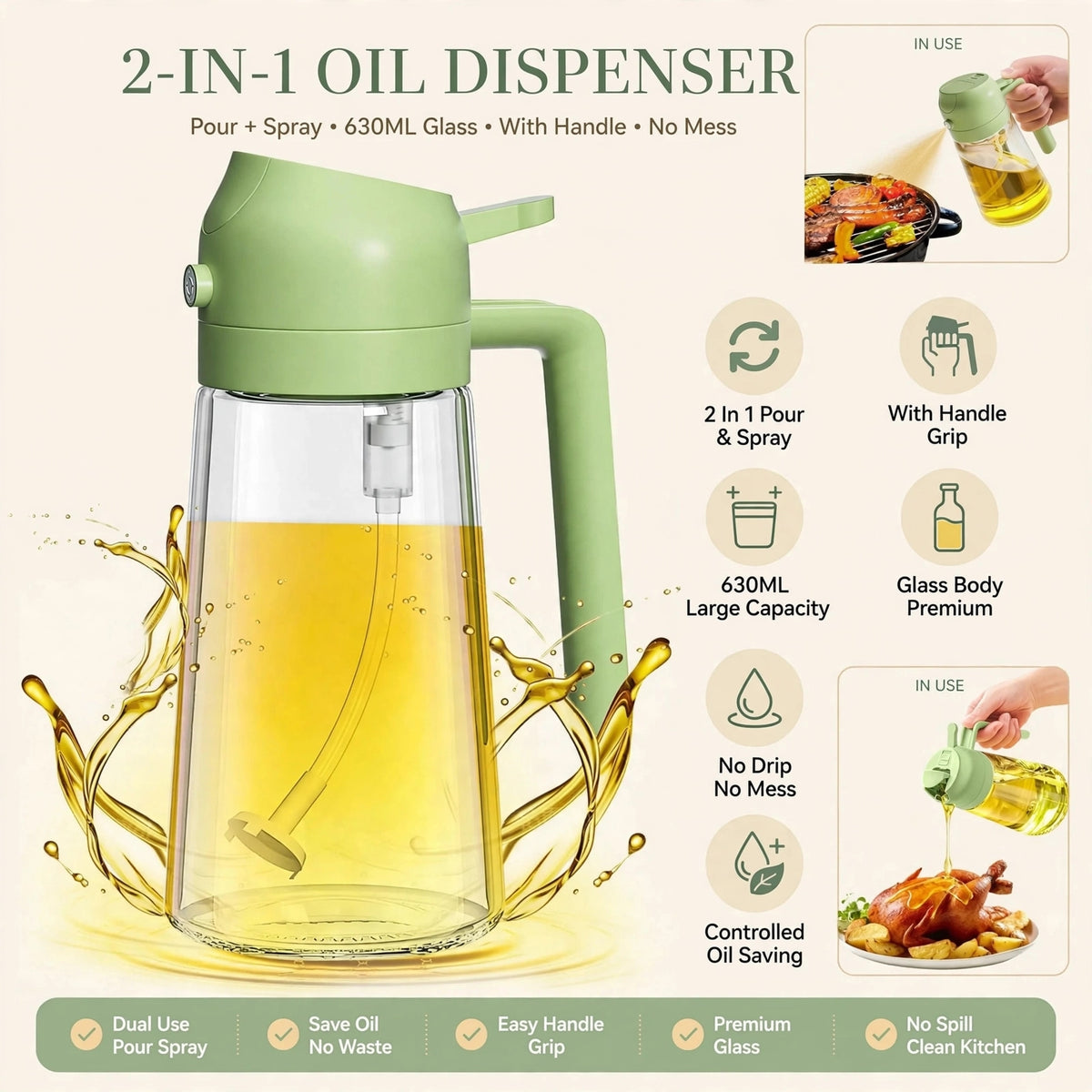 2 in 1 oil Dispenser