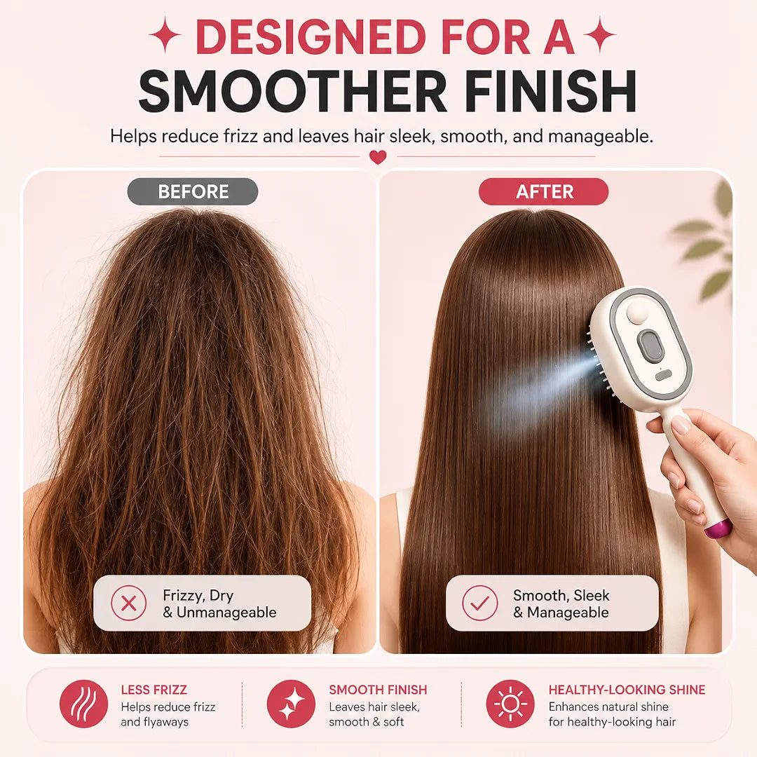3-in-1 Steam Hair Brush Comb