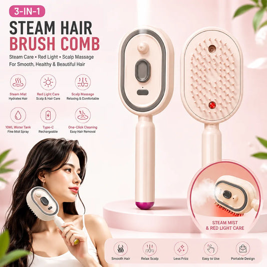 3-in-1 Steam Hair Brush Comb