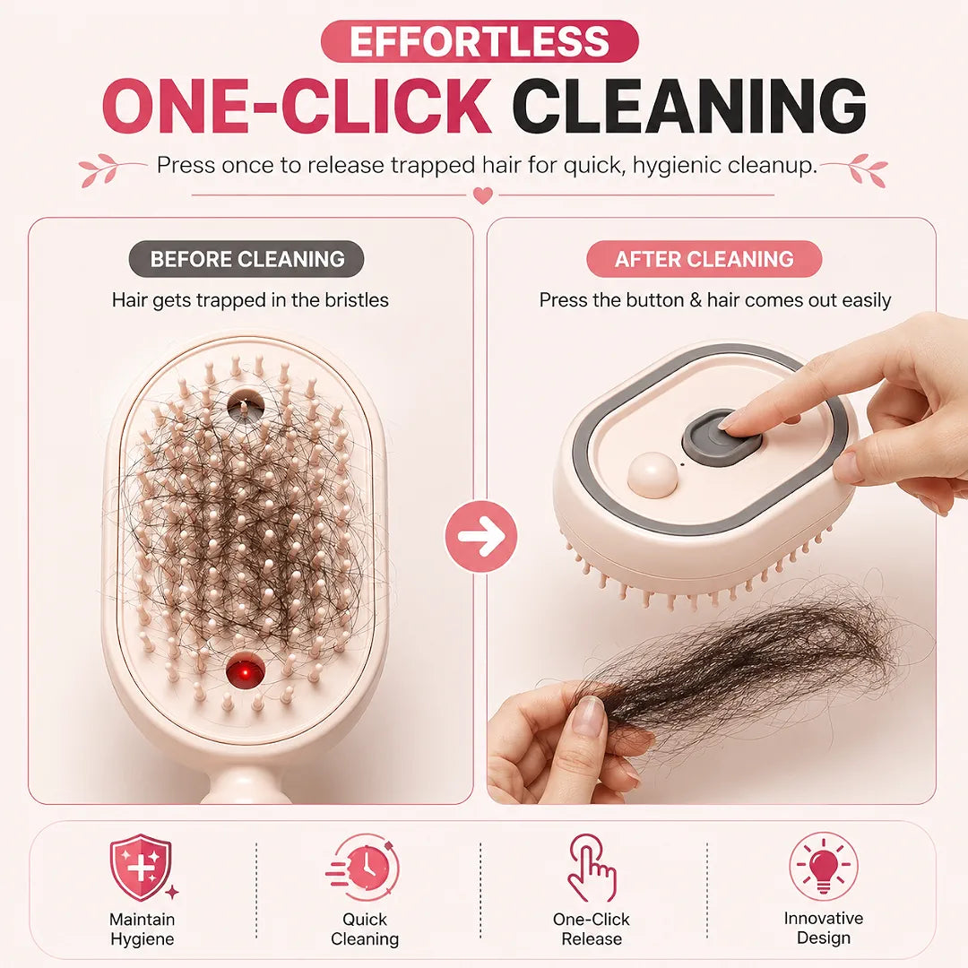 3-in-1 Steam Hair Brush Comb