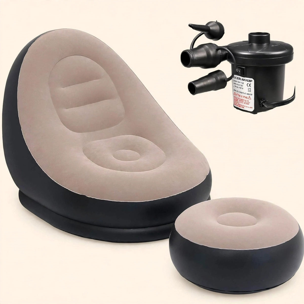 Inflatable Leisure Sofa Chair and Footstool