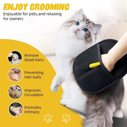 Pet hair removing glove