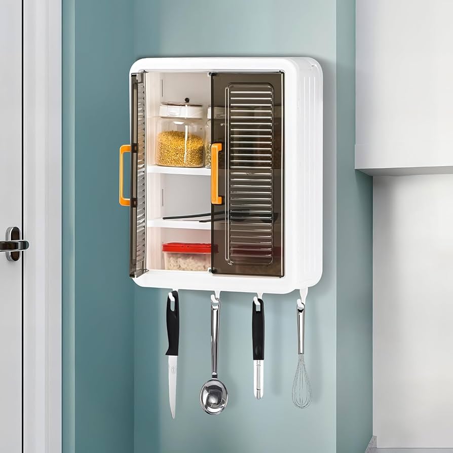 Wall mounted kitchen storage