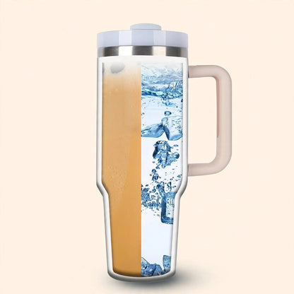 1200ML Stainless Steel Tumbler With Straw (Multicolour