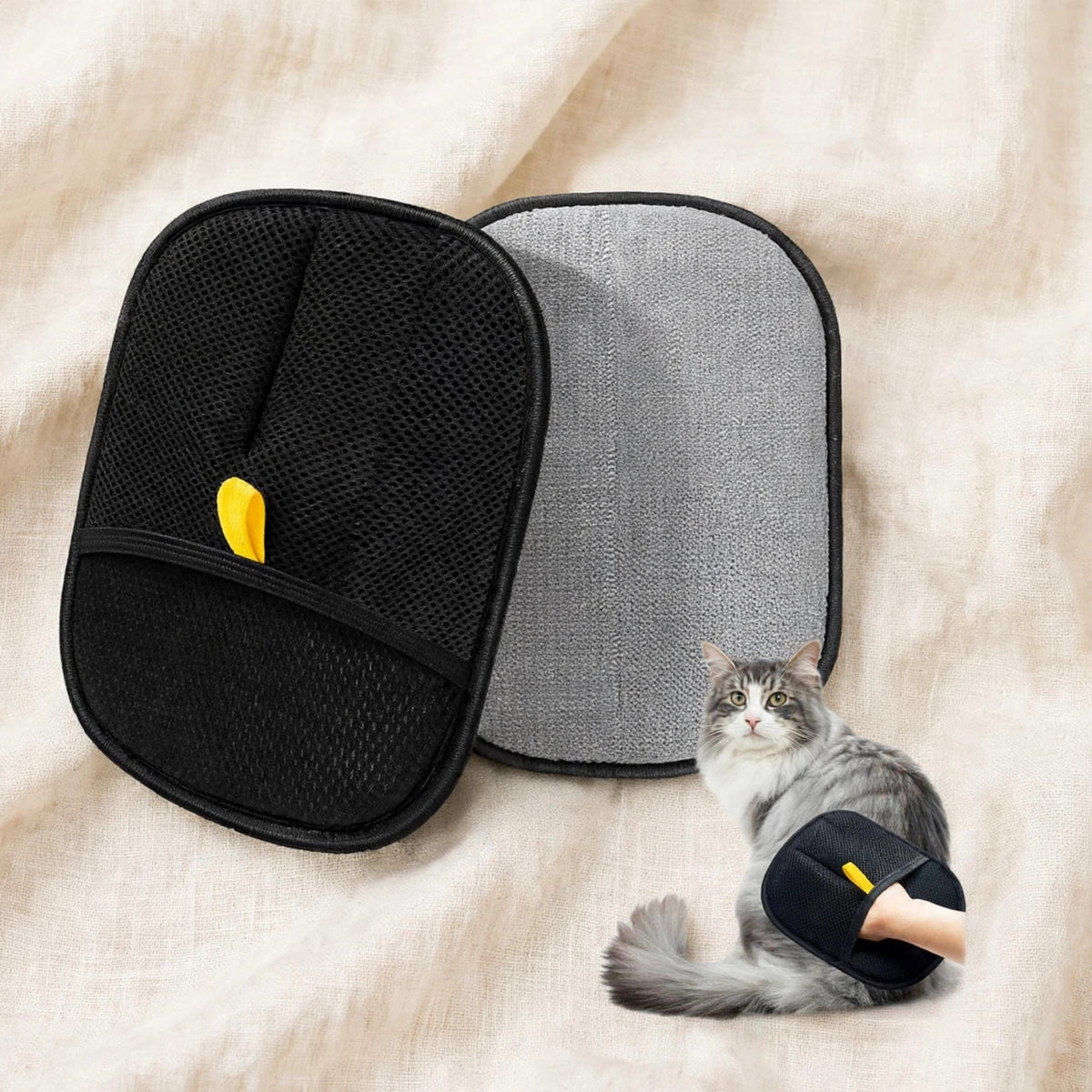 Pet hair removing glove